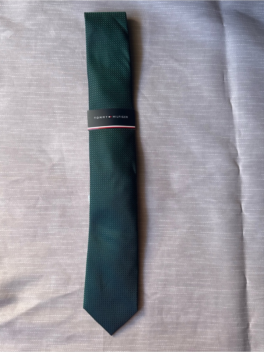 Tommy Hilfiger Green Silk Blend Tie NWT